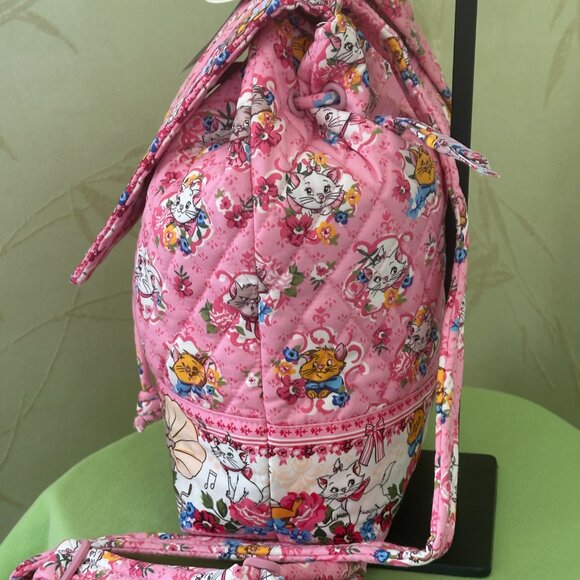 VERA BRADLEY DISNEY ARISTOCATS DRAWSTRING BACKPACK + ZIP ID CASE (SET):NWT CATS - Picture 7 of 15